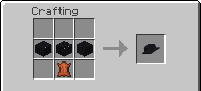 Black Hat: three black wool and leather